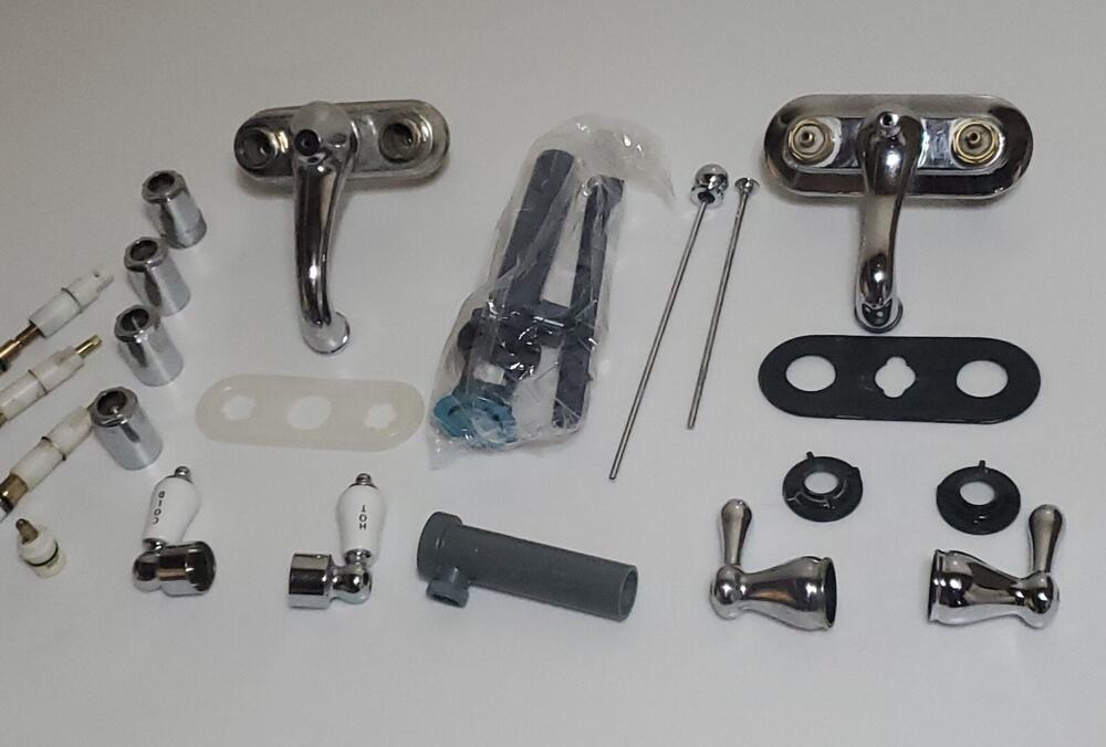 Delta Plumbing Lot Bathroom Faucet Parts Assorted Pieces Mixed Hardware Set